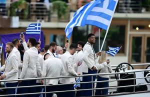 Greek Flag Bearers "Giannis Antetokounmpo" and Antigoni Steal the Spotlight